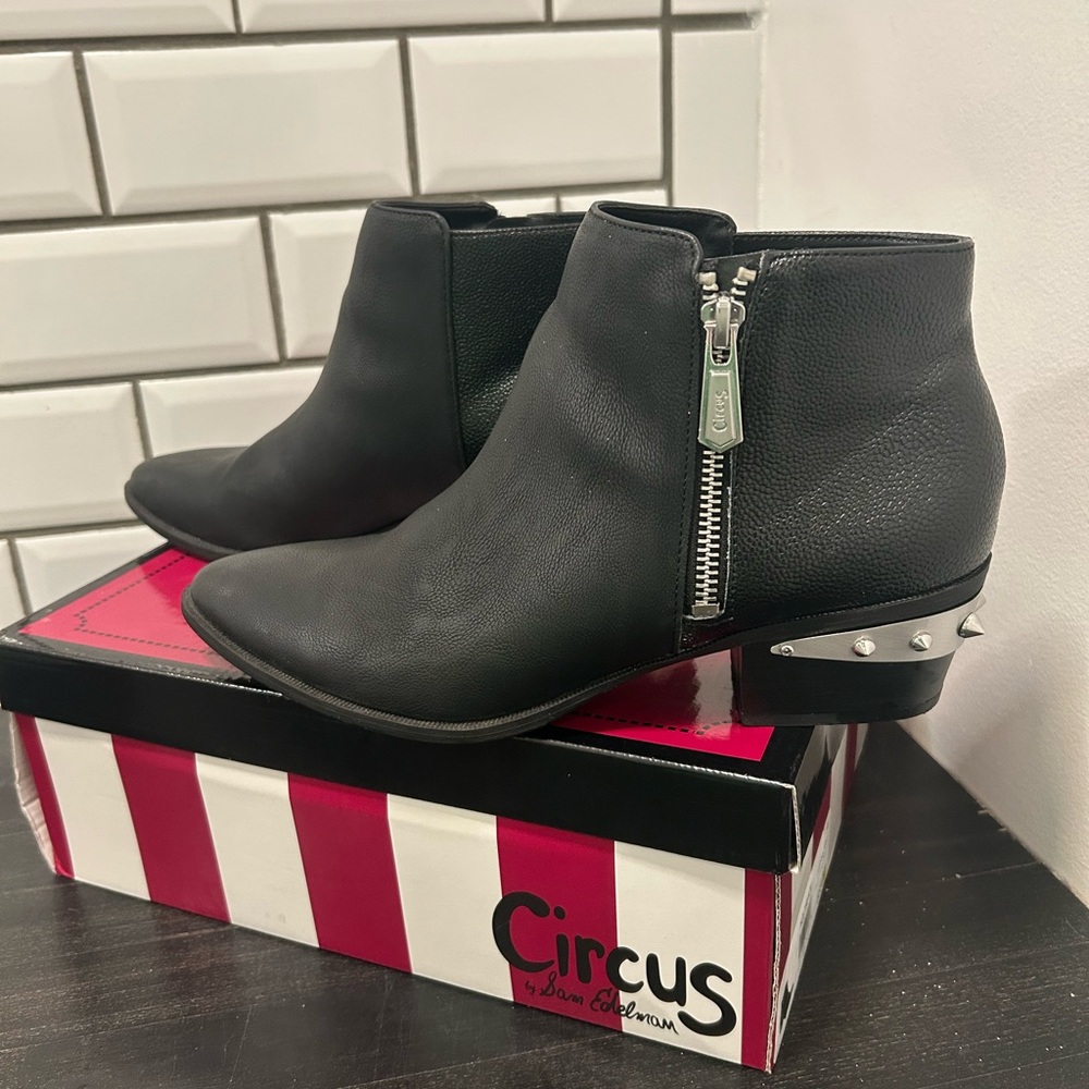 Circus by Sam Edelman Studded  Holt Black Ankle Boots